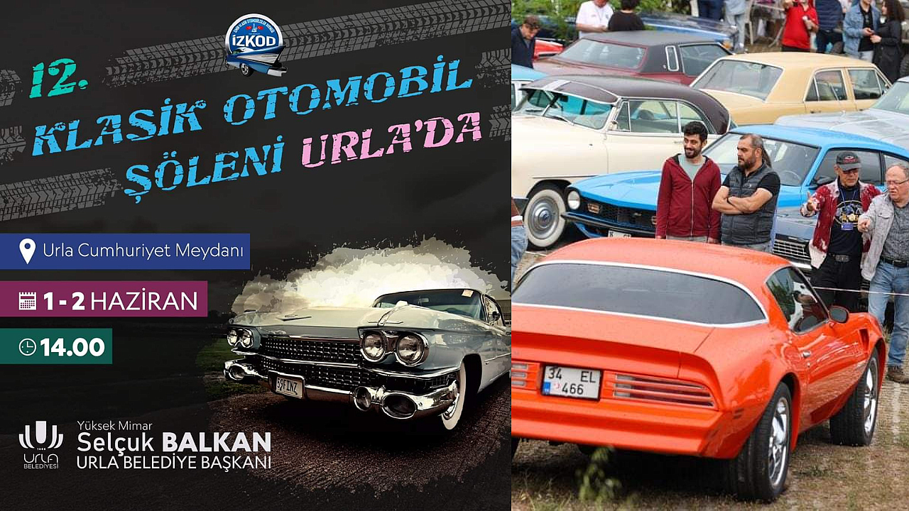 12. Klasik Otomobil Şöleni Urla’da