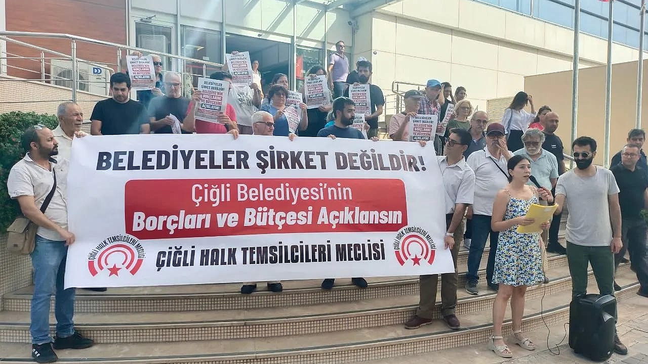 Çiğli Halk Temsilcileri Meclisi'nden eylem: Belediye borçlarını açıklayın