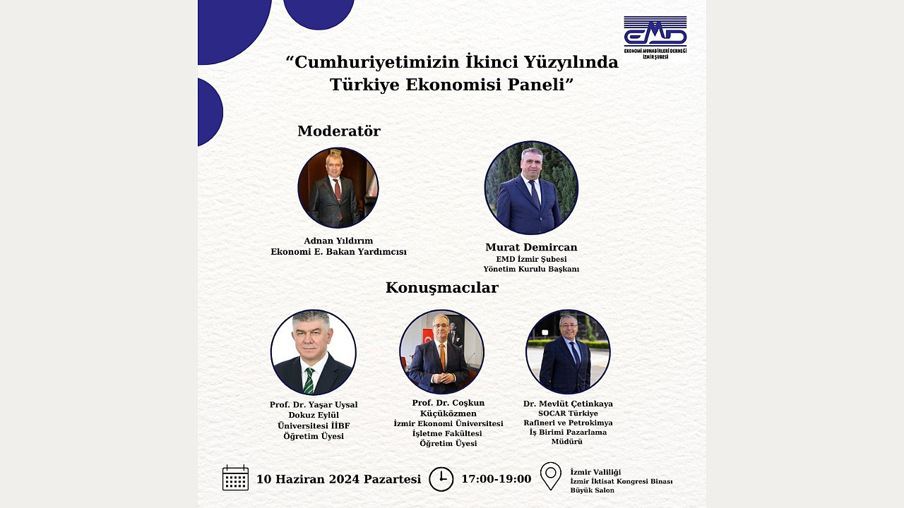 Cumhuriyetin ikinci yüzyılında Türkiye ekonomisinin geleceği İzmir’de konuşulacak