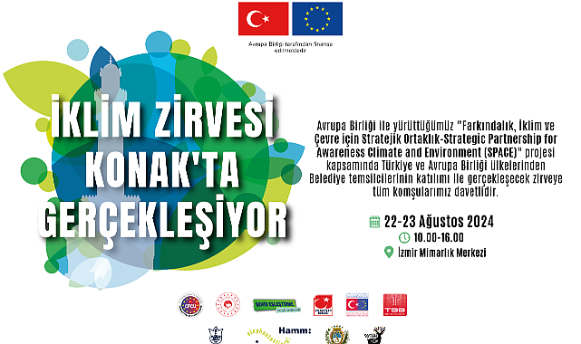 Türkiye ile Avrupa Birliği arasında yürütülen ‘Farkındalık, İklim ve Çevre için Stratejik Ortaklık’ projesi kapsamında gerçekleştirilecek olan ‘İklim Zirvesi’ Türkiye ve Avrupa şehirlerinden belediyeleri bir araya getirecek.