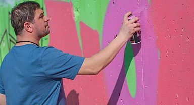Buca Doğuş Caddesi'nde Grafiti Günü