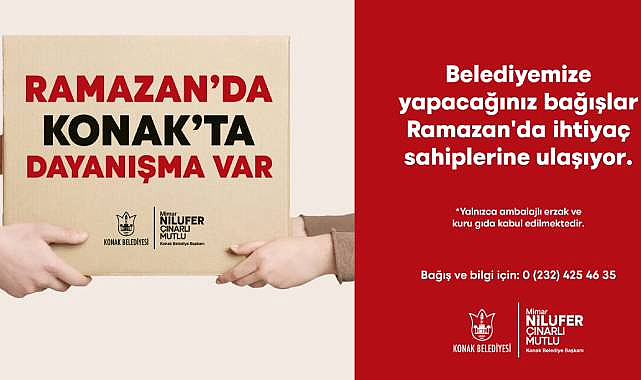 Konak Belediyesi'nden Ramazan'da Dayanışma Adımı