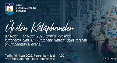 TKD İzmir Şubesi'nden Kütüphane Haftası Mesajı