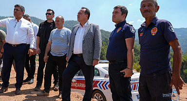 Başkan Dutlulu Yangın Bölgelerinde İncelemelerde Bulundu
