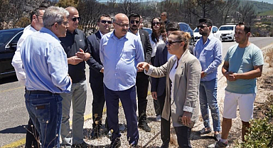 İYİ Parti Heyetinden Yangın Bölgesinde İnceleme