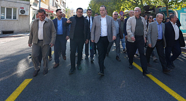 Dutlulu Kırkağaç'ta Sıcak Asfalt Çalışmalarını İnceledi