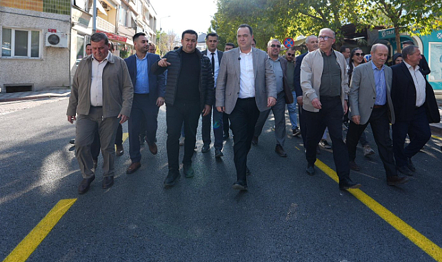 Dutlulu Kırkağaç'ta Sıcak Asfalt Çalışmalarını İnceledi