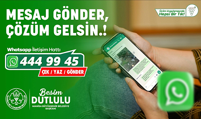 Manisa'da 'Mesaj Gönder, Çözüm Gelsin' Uygulaması