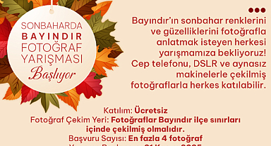 Bayındır'da Sonbahar Temalı Fotoğraf Yarışması
