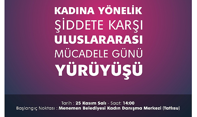 Menemen'de Kadına Yönelik Şiddete Karşı Yürüyüş Planı