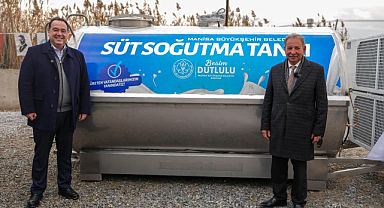 Manisa Büyükşehir'den Süt Soğutma Tankı ve Sulama Borusu Desteği