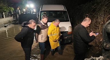 Bornova Belediyesi Ekiplerinden Yağış Sonrası Müdahale
