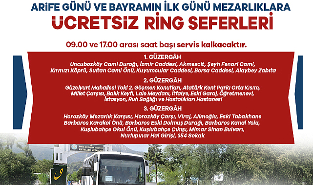 Manisa Büyükşehir'den Bayram'da Mezarlıklara Ücretsiz Ulaşım