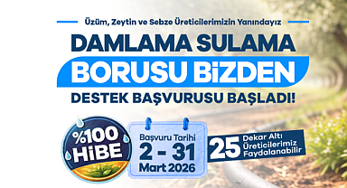 Manisa'da Üreticiye 'Damla Sulama' Desteği