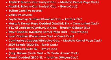 Manisa'da 25-26 Nisan'da Bu Yollar Kapalı Olacak