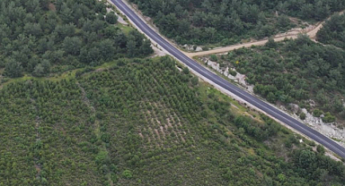 Manisa'da Büyüksümbüller ile Ortaköy Arasındaki Yol Sıcak Asfaltla Yenilendi
