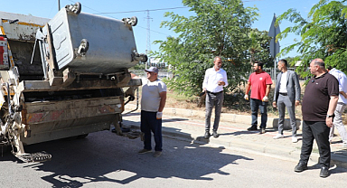 Menderes Belediye Başkanı Çiçek Çalışmaları İnceledi