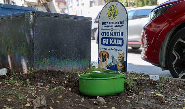 Buca'da Parklara Otomatik Su Kapları Yerleştirildi