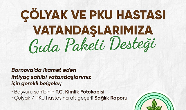 Bornova'da İhtiyacı Olan Çölyak ve PKU Hastaları İçin Özel Çalışma