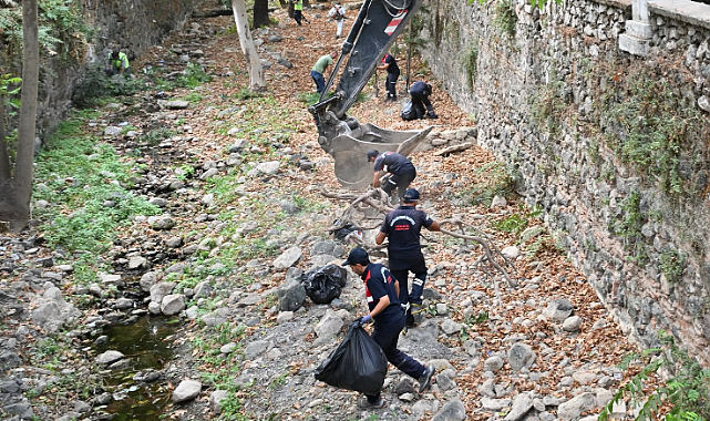 Büyükşehir ve MASKİ Ekiplerinden Çaybaşı Deresi'nde Kış Temizliği