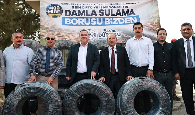 Manisa Büyükşehir'den Salihli'de 500 Üreticiye Ücretsiz Damlama Sulama Desteği