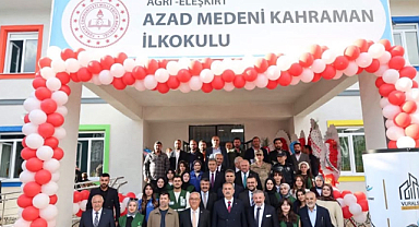 Ağrı Eleşkirt’te 'Azad Medeni Kahraman İlkokulu'nun Açılışı Yapıldı