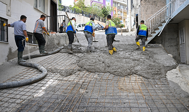 Çamkule Mahallesi'ndeki Yokuşa Özel Zemin Betonu
