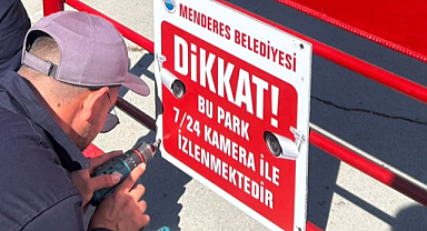 Menderes'te Parklardaki Kameraların Bakım, Onarım ve Yenilemesi Yapılıyor