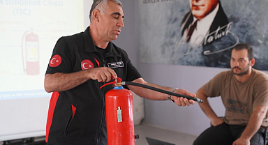 Seferihisar'da Kaleiçi Esnafına Yangın Eğitimi